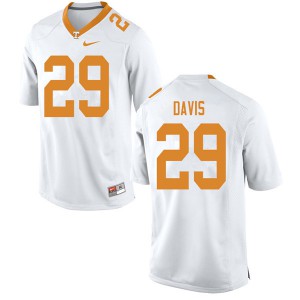 Mens Brandon Davis White Tennessee #29 University Jerseys