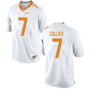 Mens Bryce Collier White Tennessee Volunteers #7 Football Jerseys
