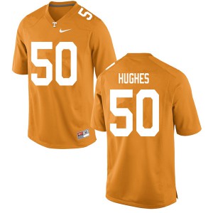 Mens Cole Hughes Orange UT #50 Stitched Jerseys