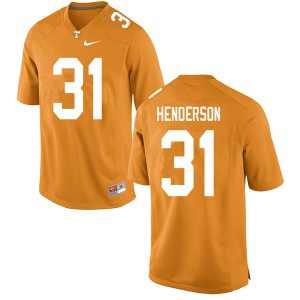 Men's D.J. Henderson Orange UT #31 Football Jersey