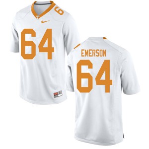 Men's Greg Emerson White Tennessee #64 Stitched Jerseys