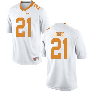 Men Jacquez Jones White Tennessee Vols #21 University Jerseys