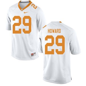 Mens Jeremiah Howard White Tennessee Volunteers #29 Stitched Jersey