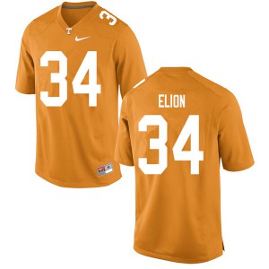 Mens Malik Elion Orange Tennessee Volunteers #34 Football Jersey