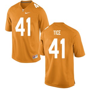 Men's Ryan Tice Orange Tennessee Volunteers #41 Embroidery Jerseys