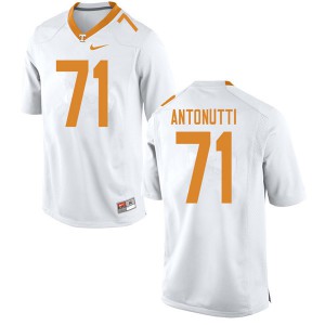Men's Tanner Antonutti White Tennessee Volunteers #71 Embroidery Jerseys