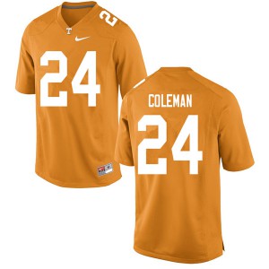 Men Trey Coleman Orange Tennessee Vols #24 Stitched Jersey