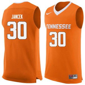 Mens Brock Jancek Orange Tennessee Vols #30 Embroidery Jersey