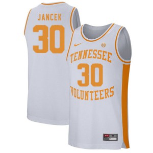 Men Brock Jancek White Tennessee Volunteers #30 Stitched Jerseys