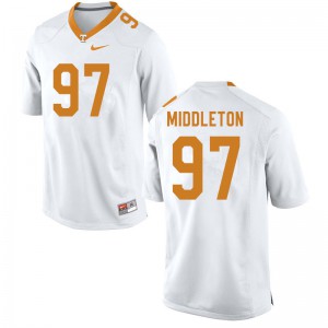 Men's Darel Middleton White Tennessee #97 Stitched Jersey