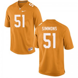 Mens Elijah Simmons Orange Tennessee Vols #51 College Jerseys