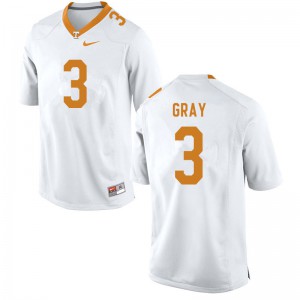 Men's Eric Gray White UT #3 Official Jerseys
