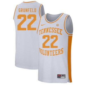 Men's Ernie Grunfeld White Tennessee Vols #22 Official Jersey
