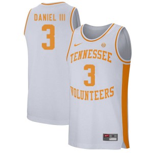Men James Daniel III White UT #3 Basketball Jerseys
