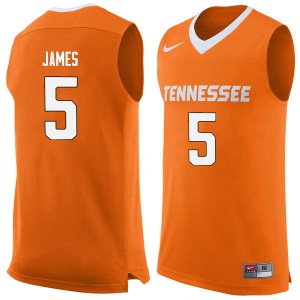 Men Josiah-Jordan James Orange Tennessee Vols #5 Basketball Jerseys