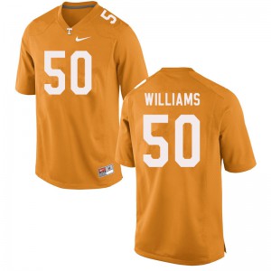 Men's Savion Williams Orange Tennessee #50 NCAA Jerseys