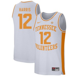 Men Tobias Harris White Tennessee Volunteers #12 Stitch Jersey