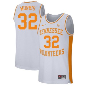 Men's Cole Morris White Tennessee Vols #32 Embroidery Jerseys