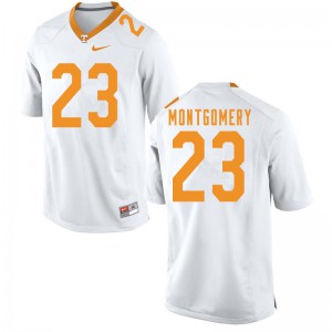 Men Isaiah Montgomery White Vols #23 NCAA Jersey