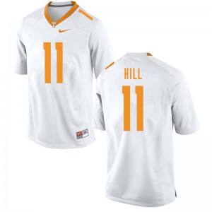 Men Kasim Hill White Tennessee #11 Stitched Jerseys