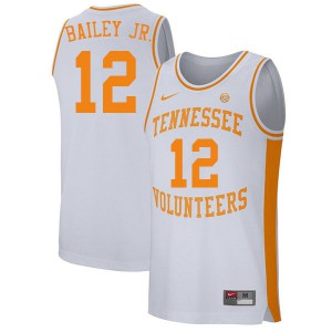 Mens Victor Bailey Jr. White UT #12 Embroidery Jerseys