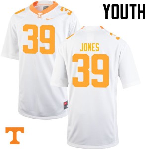 Youth Alex Jones White Tennessee #39 University Jersey