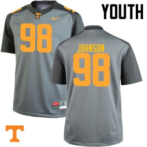 Youth Alexis Johnson Gray Tennessee Volunteers #98 Stitch Jerseys