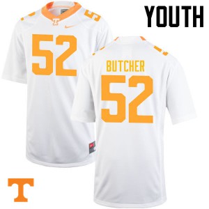 Youth Andrew Butcher White Tennessee Vols #52 High School Jerseys