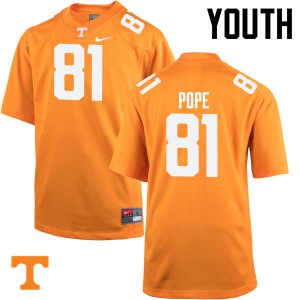 Youth Austin Pope Orange Tennessee Volunteers #81 High School Jerseys