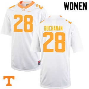Women Baylen Buchanan White Tennessee Vols #28 Stitched Jerseys