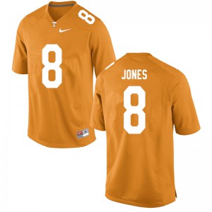 Men's Bradley Jones Orange UT #8 Stitch Jersey