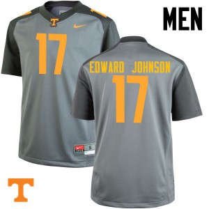 Men's Brandon Edward Johnson Gray UT #17 College Jerseys