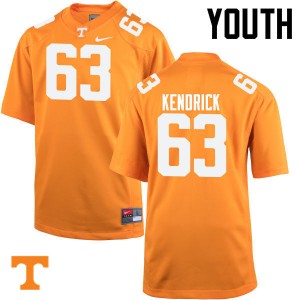 Youth Brett Kendrick Orange UT #63 Football Jerseys