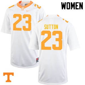 Women's Cameron Sutton White UT #23 Stitched Jersey