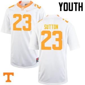 Youth Cameron Sutton White Vols #23 Player Jerseys