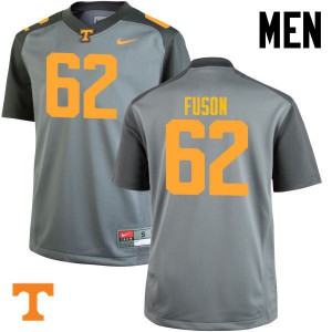 Mens Clyde Fuson Gray Tennessee Vols #62 Stitched Jersey
