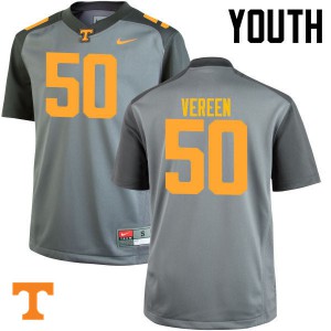 Youth Corey Vereen Gray Tennessee Vols #50 Embroidery Jersey