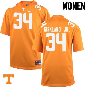 Womens Darrin Kirkland Jr. Orange Tennessee Vols #34 Embroidery Jerseys