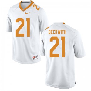 Men Dee Beckwith White Tennessee #21 Stitched Jerseys