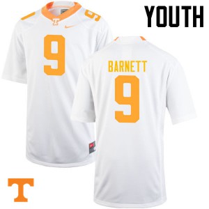 Youth Derek Barnett White Tennessee #9 Official Jerseys
