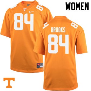 Women Devante Brooks Orange Tennessee Vols #84 College Jerseys