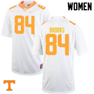 Womens Devante Brooks White Tennessee #84 Player Jerseys