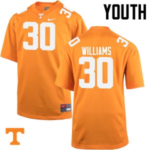 Youth Devin Williams Orange UT #30 Stitched Jerseys