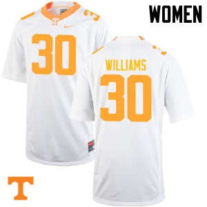 Womens Devin Williams White UT #30 NCAA Jersey