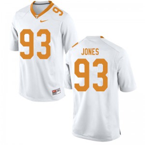 Mens Devon Jones White Tennessee #93 University Jerseys