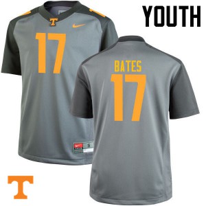 Youth Dillon Bates Gray Tennessee #17 Player Jerseys