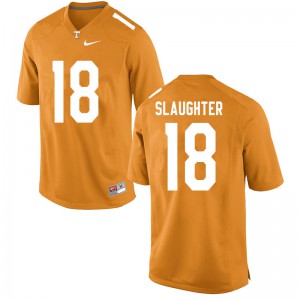 Mens Doneiko Slaughter Orange Tennessee Vols #18 Embroidery Jerseys