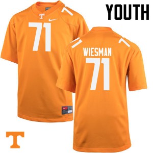 Youth Dylan Wiesman Orange Vols #71 College Jerseys
