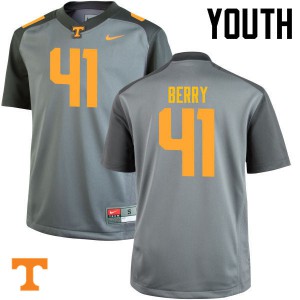 Youth Elliott Berry Gray Vols #41 NCAA Jersey