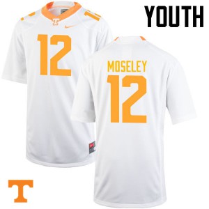 Youth Emmanuel Moseley White Vols #12 Official Jerseys